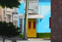 Yellow Door- Newtown   30 x 16.5cm