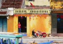 Bikes and boats- Hoi An   90 x 60cm